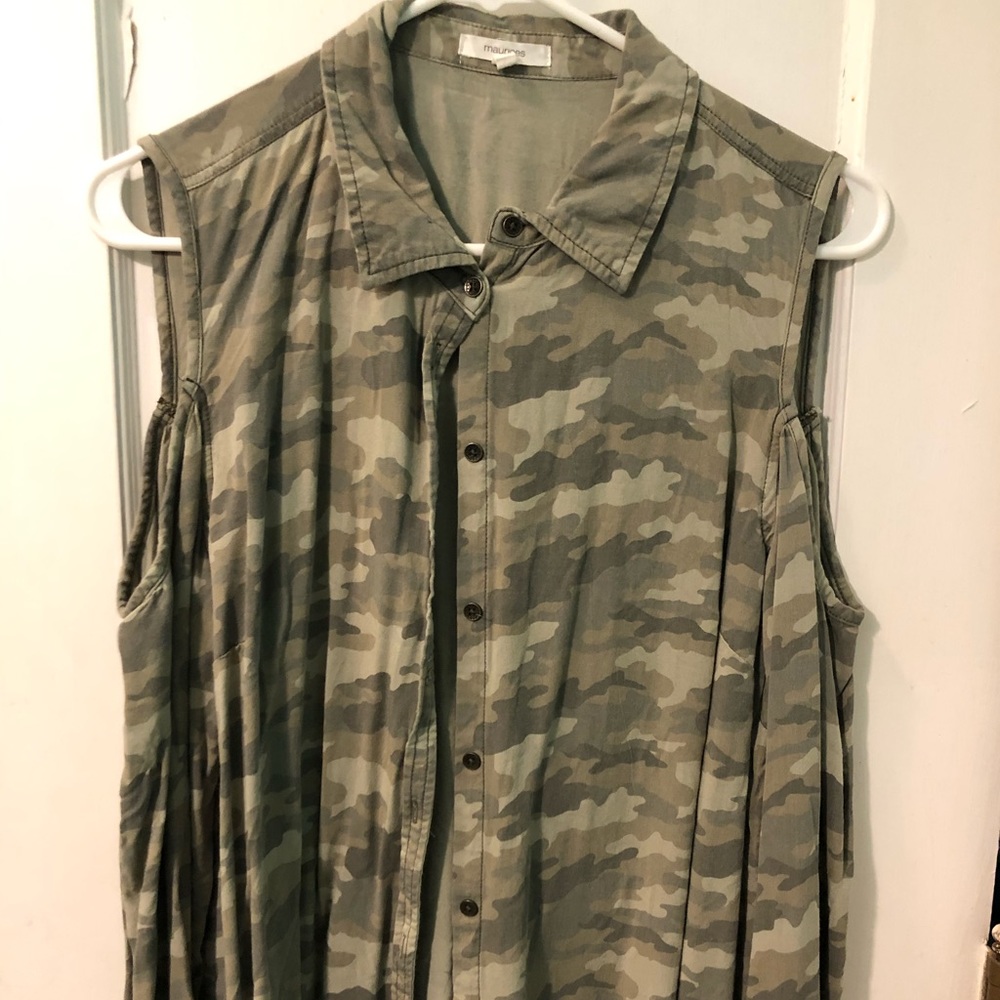 Cold shoulder button up maurices